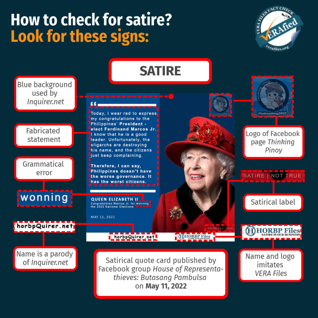 How to check for satire? Look for these signs: