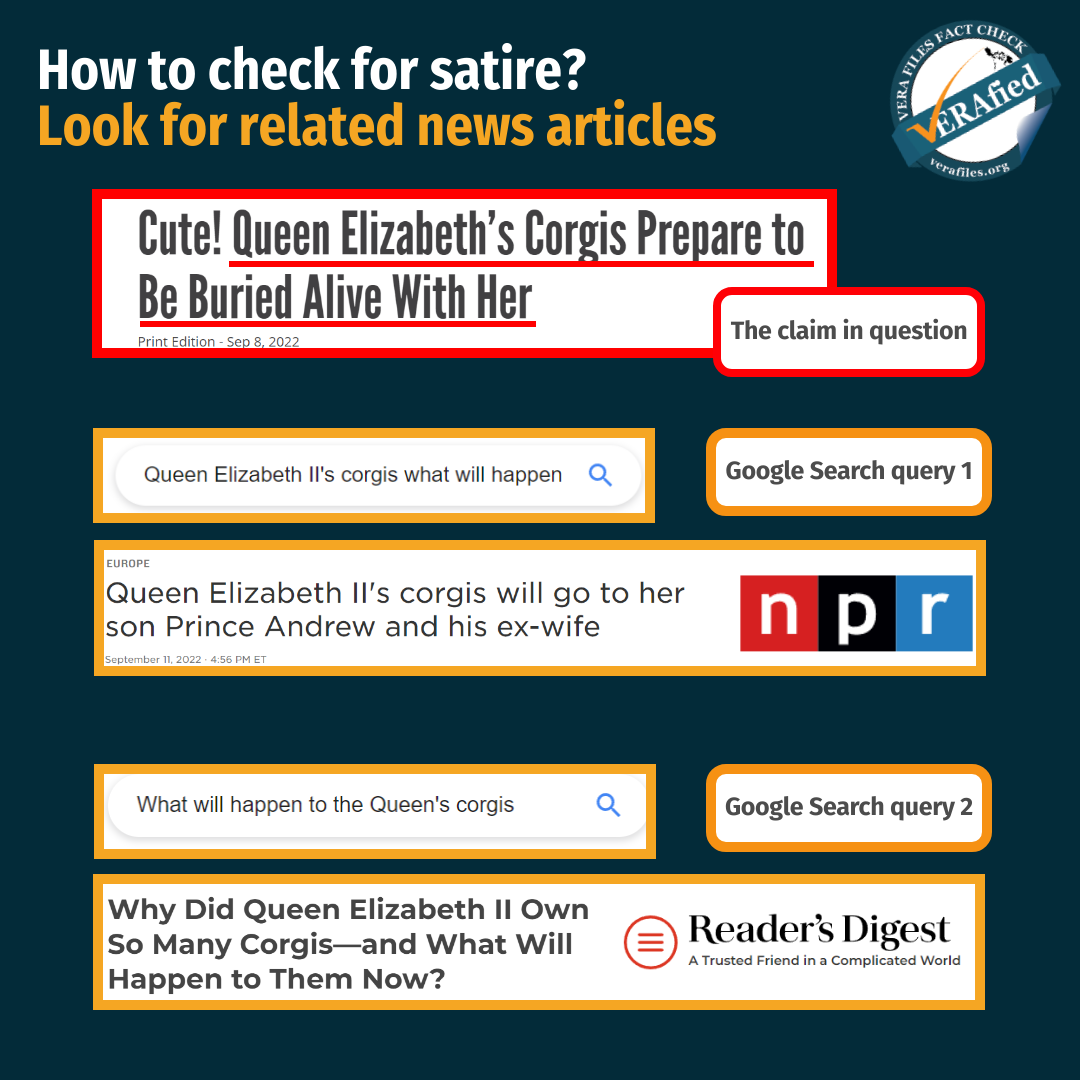 How to check for Satire?: Look for related news articles