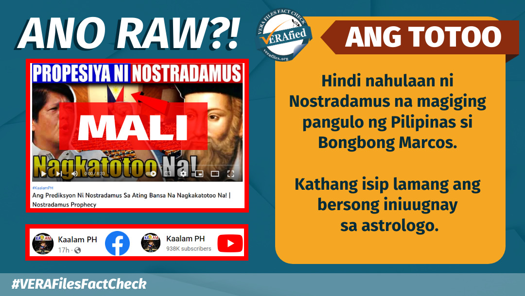 Marcos presidency not predicted by nostradamus