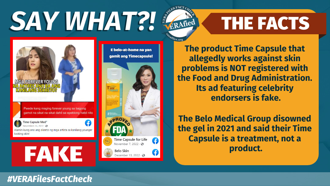 VERA FILES FACT CHECK: Time Capsule ad of local celebrities, Vicki Belo FAKE