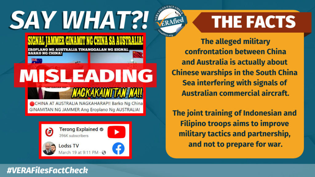 Video On China-Australia Confrontation, Indonesia-PH Military Training ...