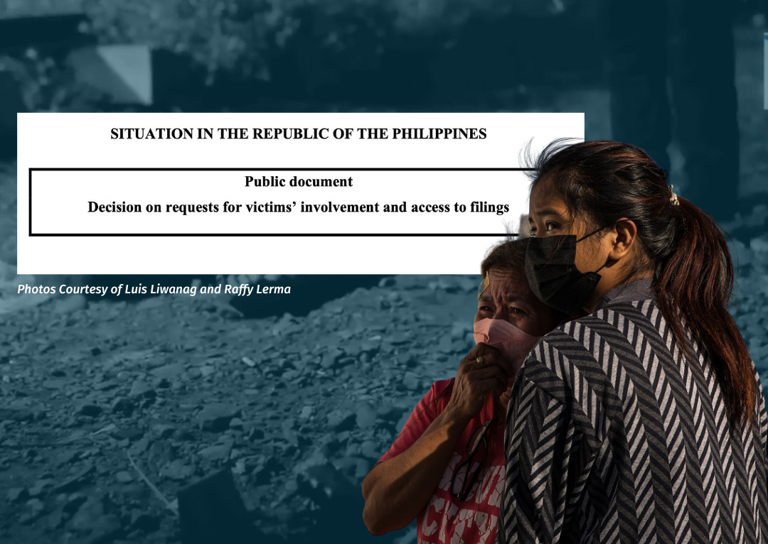 ICC lets victims participate in appeal proceeding. Photo courtesy of Luis Liwanag and Raffy Lerma.