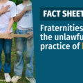 VERAfied FACT SHEET: Fraternities and the unlawful practice of hazing