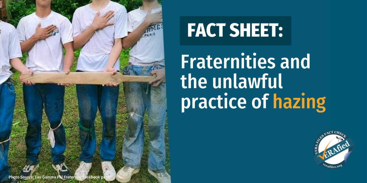 VERAfied FACT SHEET: Fraternities and the unlawful practice of hazing