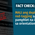 Mali ang depinisyon ng red tagging sa pamphlet na ipinamigay sa orientation ng NICA