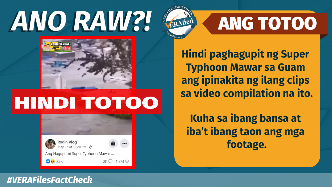 VERA FILES FACT CHECK: Clips of old typhoon events PASSED OFF as Mawar onslaught - Vimarsana News