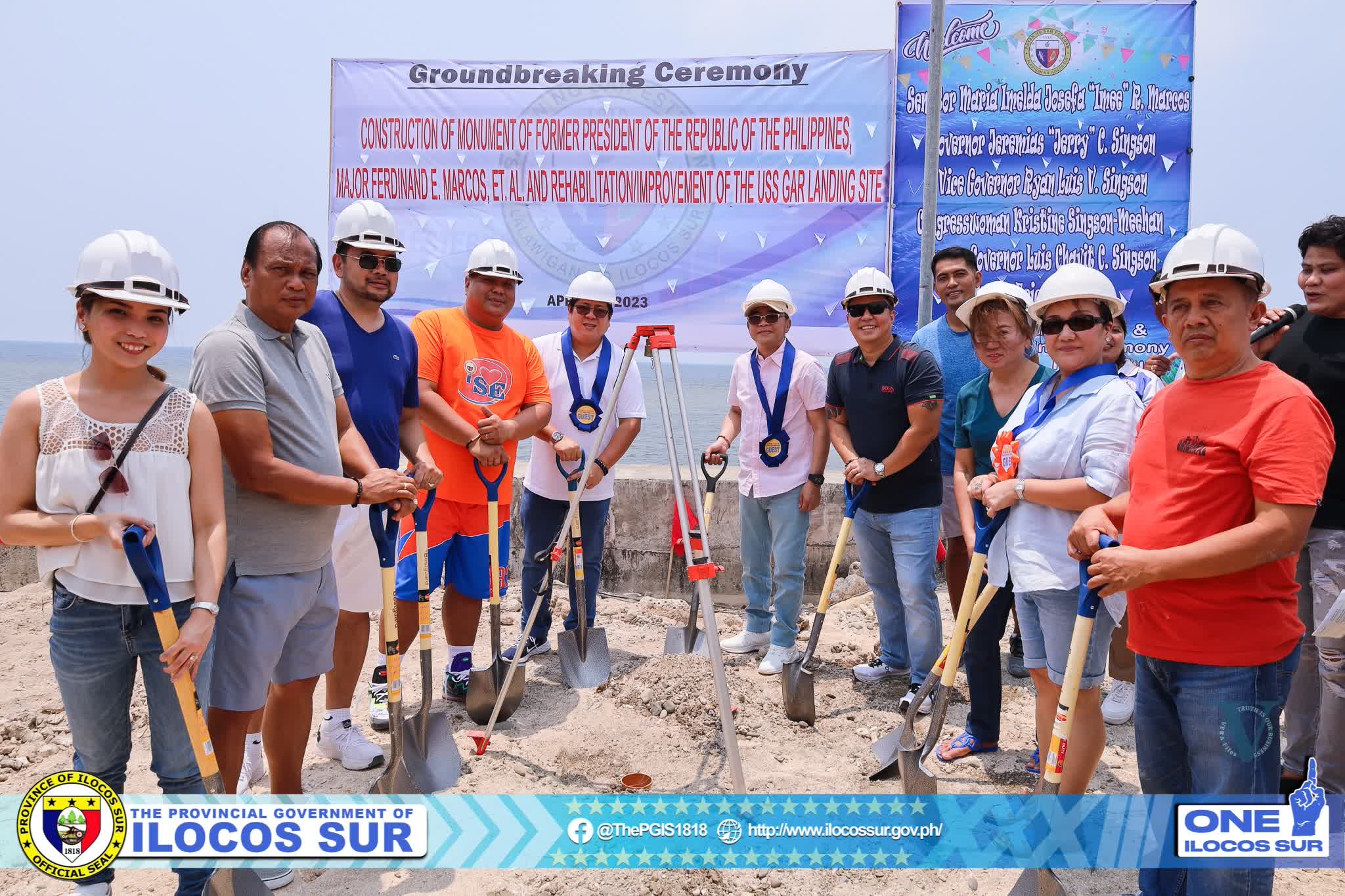 Groundbreaking ceremony in Apatot, San Sebastian, Ilocos Sur for the Marcos monument. Photo from the Provincial Government of Ilocos Sur’s Facebook page, April 21, 2023.