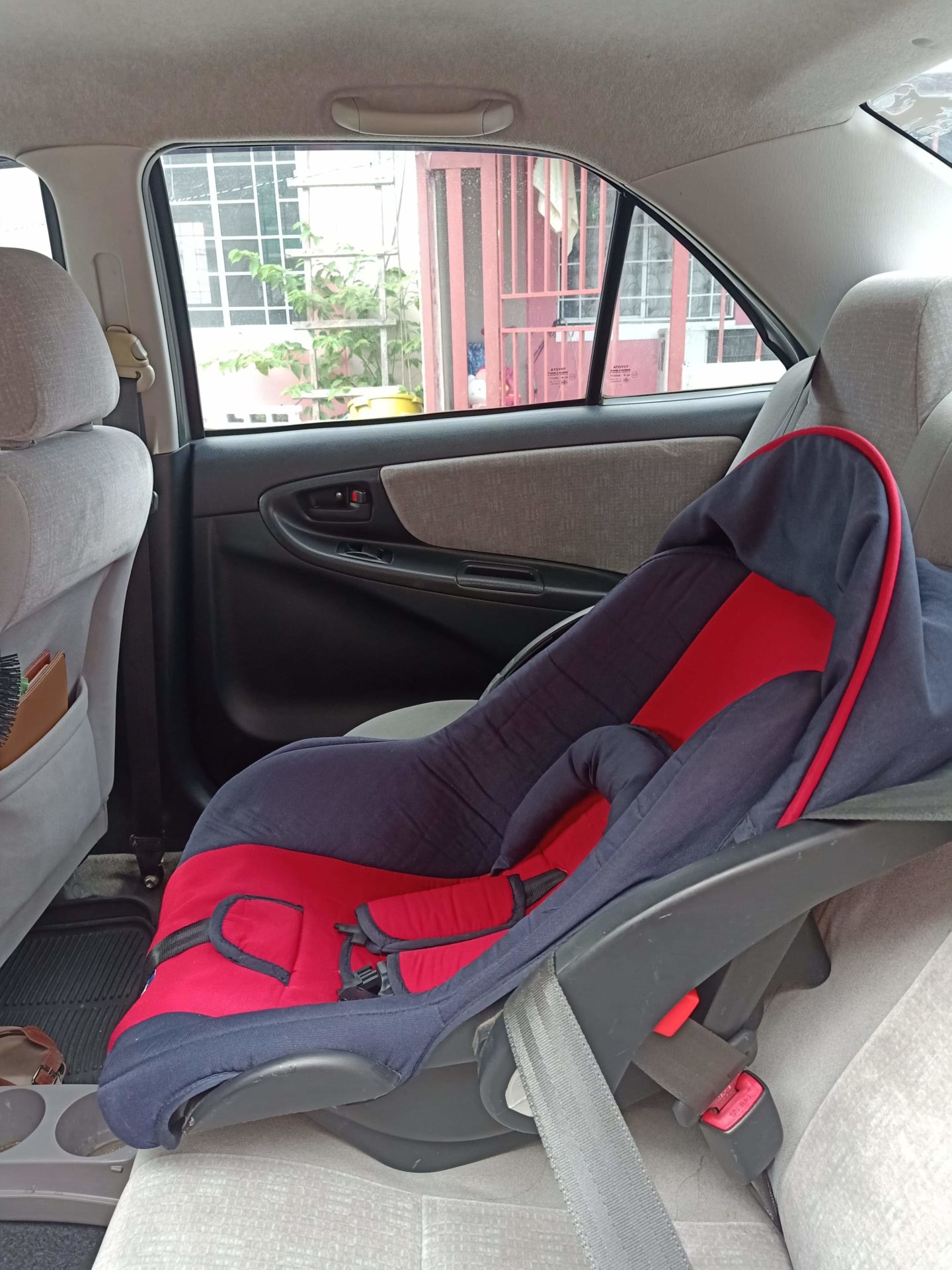 Denessa Aguilar-Evangelista's child car seat for her nine-month-old son. Photo by Denessa Aguilar-Evangelista.