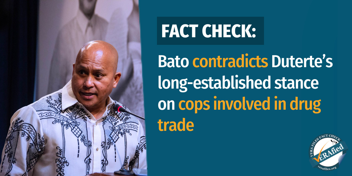 VERA FILES FACT CHECK: Bato contradicts Duterte’s long-established stance on cops involved in drug trade