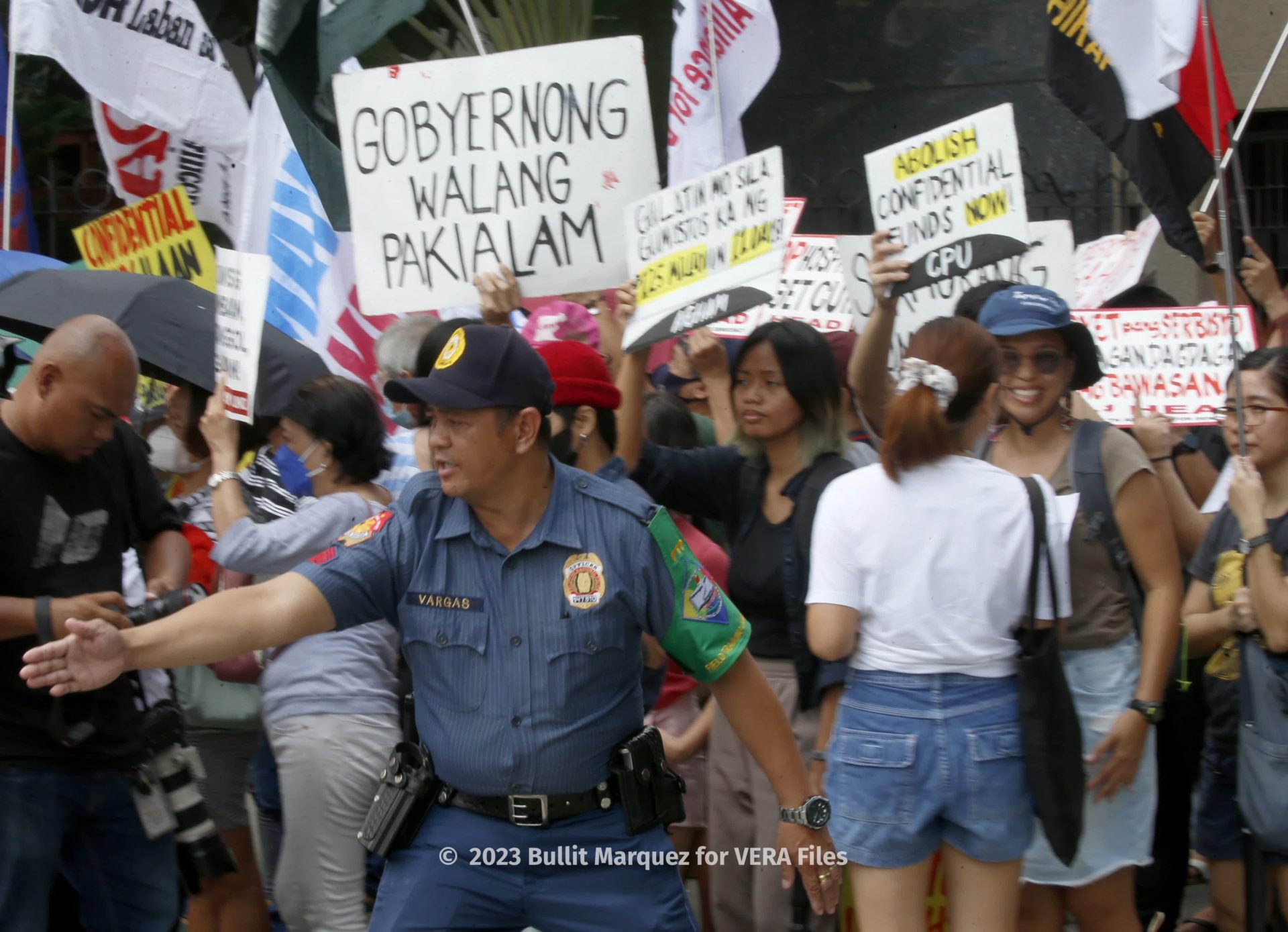 Protesters: Use confidential funds for social services 1/6 Photo by Bullit Marquez for VERA Files