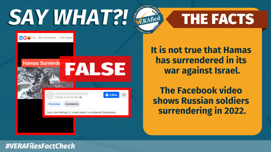 VERA FILES FACT CHECK: More FB pages FALSELY show gameplay videos as legit  'Israel-Hamas' footage - VERA Files