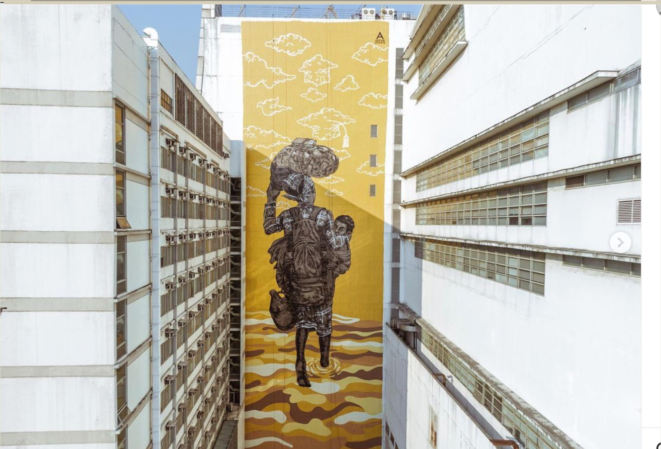 Bakwit, 2019. Mural by Archie Oclos