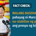 VERA FILES FACT CHECK: Pahayag ni Marcos na presyo ng bigas naging matatag dahil sa price cap WALANG BASEHAN