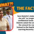 VERA FILES FACT CHECK: Sara Duterte’s statement on confidential funds MISLEADS