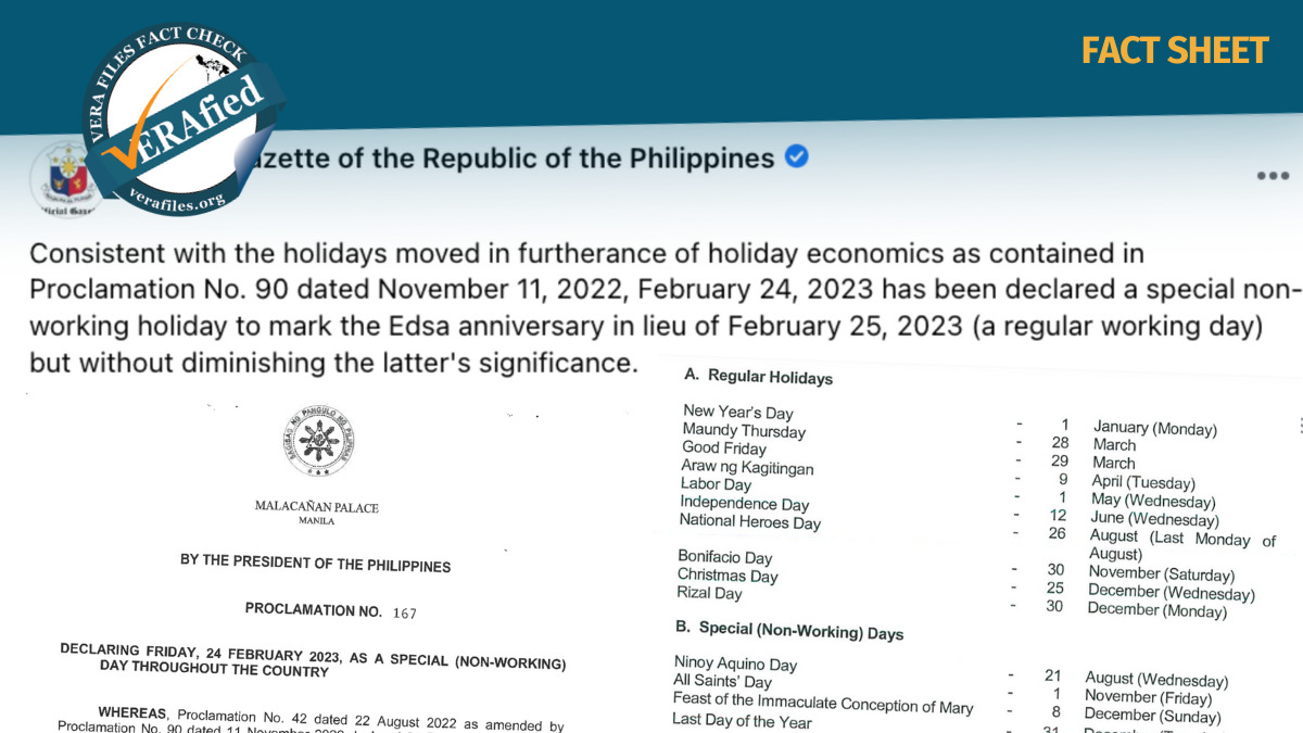 VERA FILES FACT SHEET: ‘Holiday economics’ sa ilalim ng Marcos admin