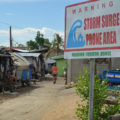 Community marked as Storm Surge Area Prone at Tinangnan, Tubigon, Bohol. (Jephti Geñoso)