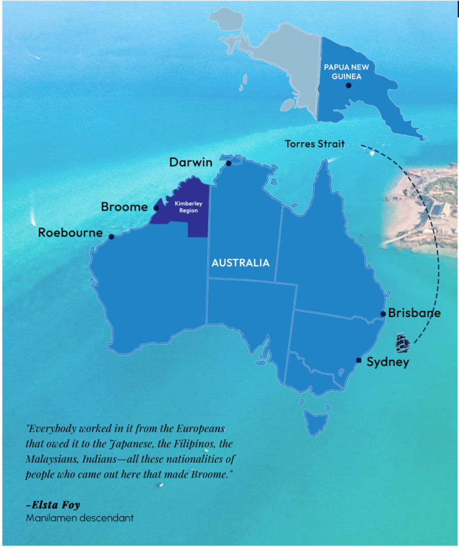Pearling Industry Map, Western Australia