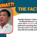 VERA Files Fact Check:Former president Rodrigo Duterte called President Ferdinand Marcos Jr. a “drug addict” and said his name was included in a list from the PDEA. This is baseless.