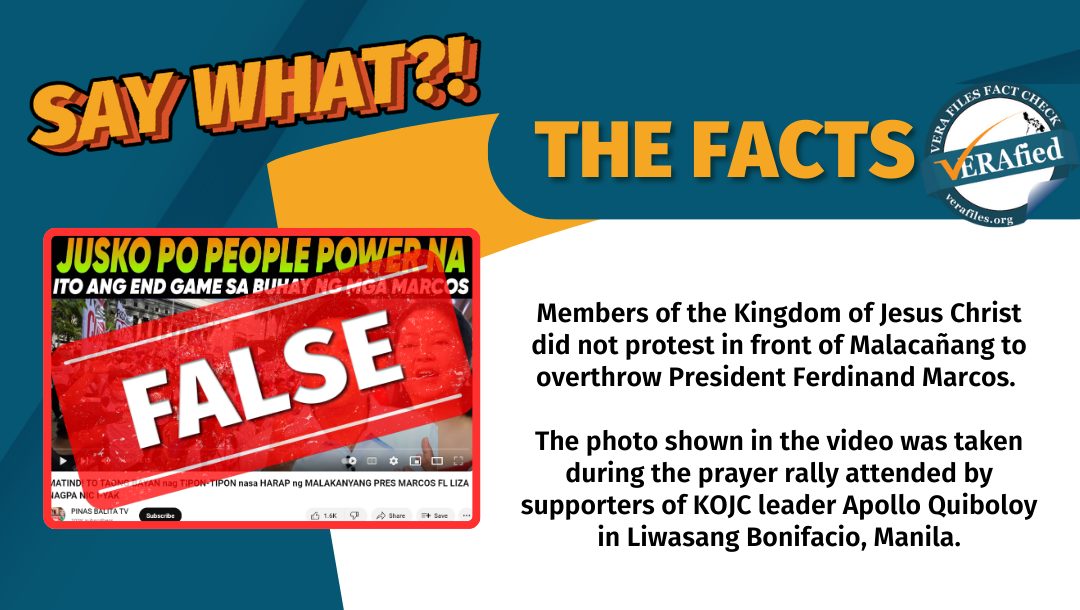 VERA Files Fact Check: KOJC members did NOT protest in front of Malacañang