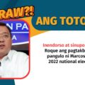 Inendorso at sinuportahan ni Roque ang pagtakbo bilang pangulo ni Marcos noong 2022 national elections.