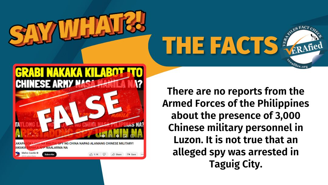 VERA FILES FACT CHECK: NO Chinese soldiers spotted in Luzon