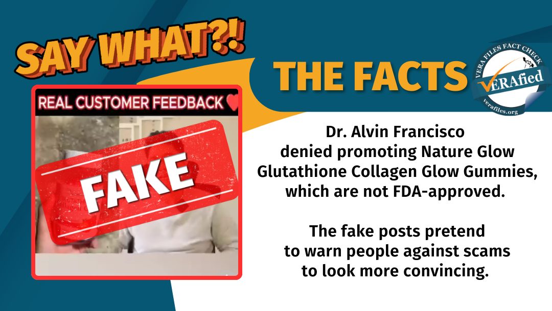 VERA FILES FACT CHECK: Doc Alvin NOT promoting glutathione collagen gummies 