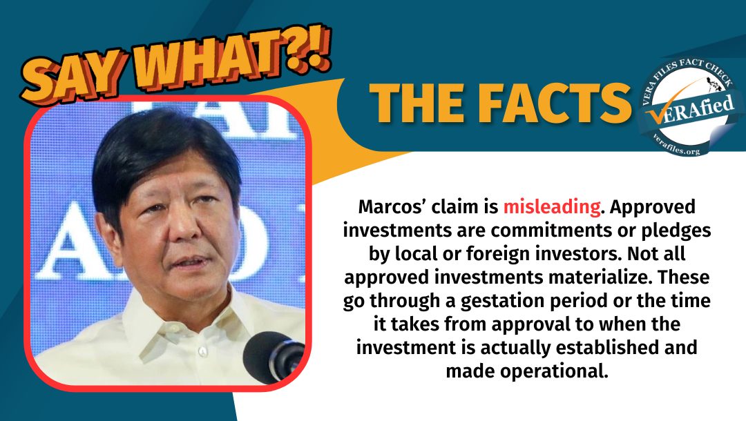 FACT CHECK: Marcos’ claim on investments is MISLEADING