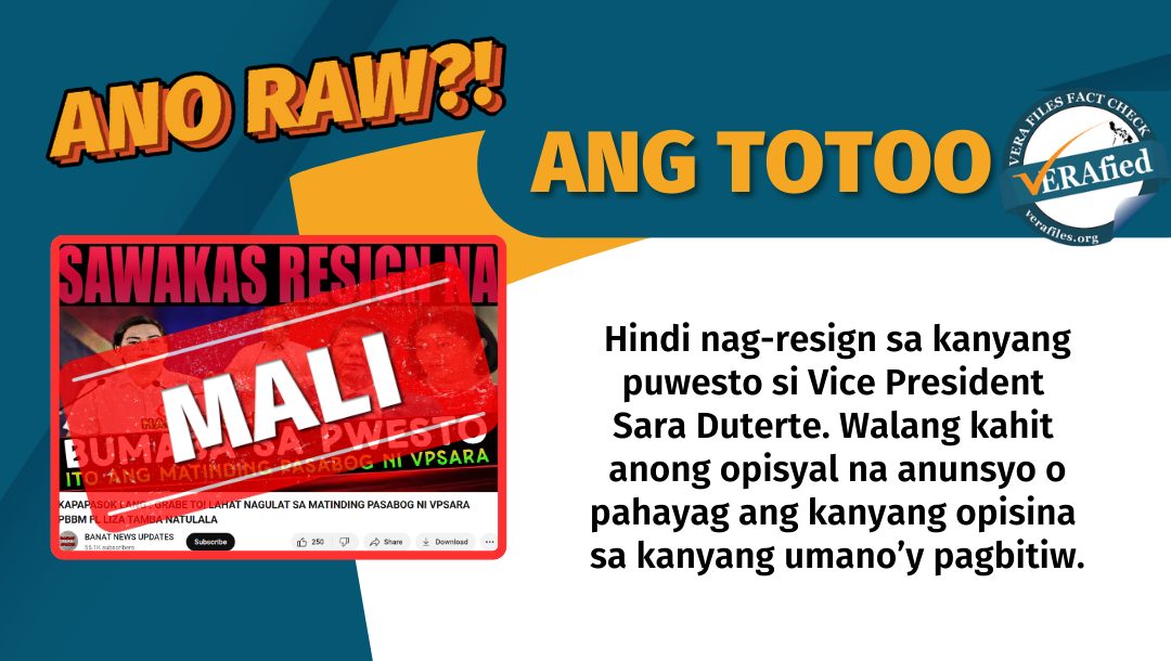 Sara Duterte did not resign as vice president - Vimarsana News