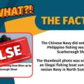 VERA FILES FACT CHECK: THE FACTS. The Chinese Navy did not blow up 100 Philippine fishing vessels near Scarborough Shoal. The thumbnail photo was edited and shows an illegal fishing boat sunk by the Indonesian Navy in North Sumatra in 2016.