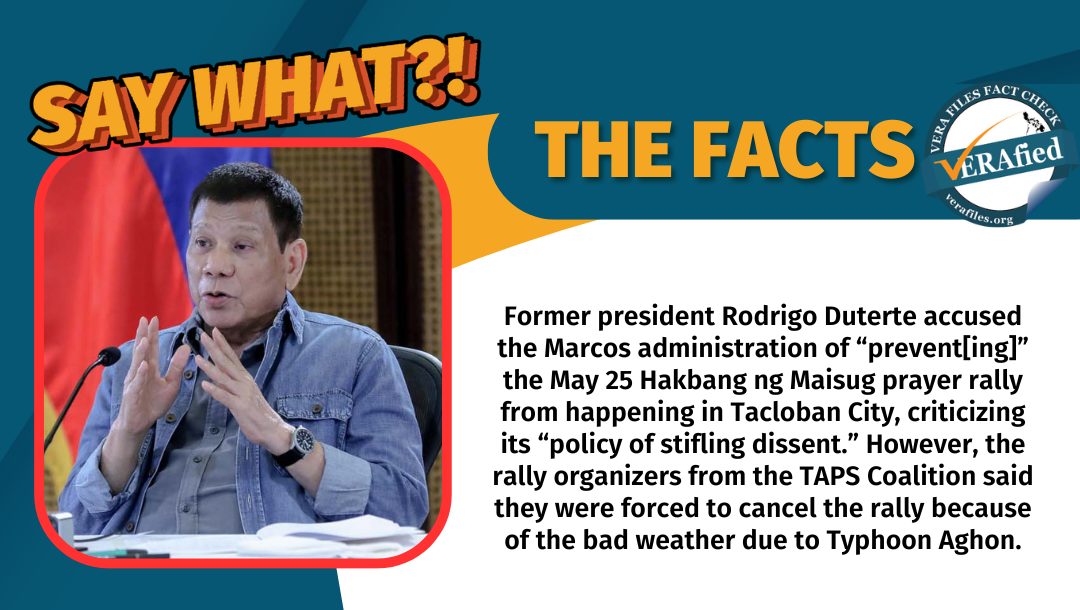 FACT CHECK: Duterte camp flip-flops on Tacloban rally cancelation