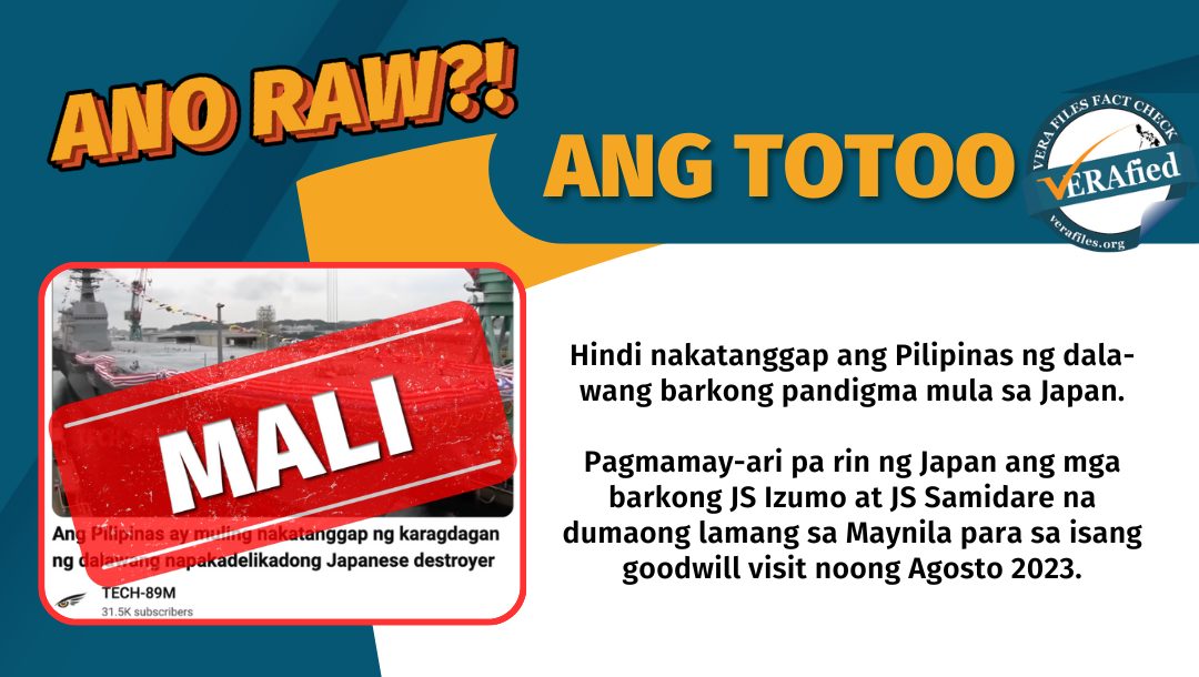 Japan DID NOT give warships to PH - Vimarsana News