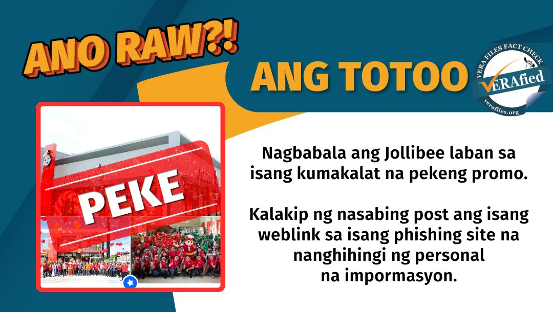 FACT CHECK: PEKE ang ipinakakalat na anniversary promo ng Jollibee