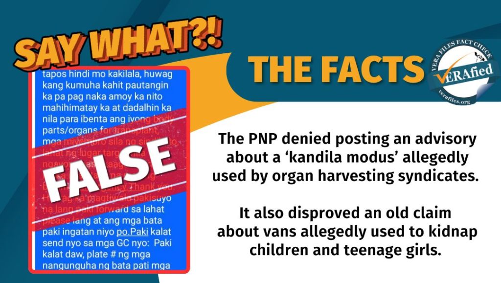 FALSE PNP Advisory About Kandila Modus Revived On FB false-pnp-advisory-about-kandila-modus-revived-on-fb