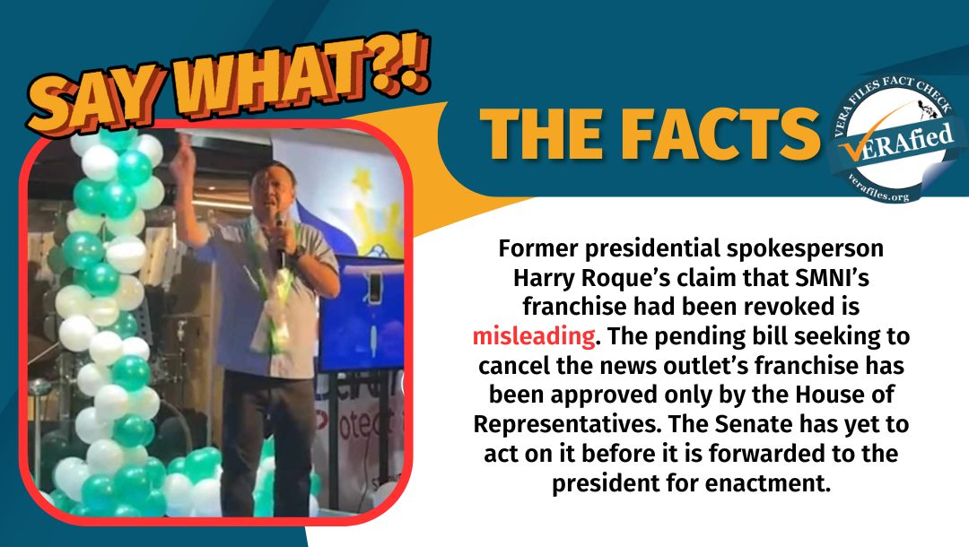 FACT CHECK: Roque’s claim on ‘revoked’ SMNI franchise misleads, ‘detained’ anchors lacks context