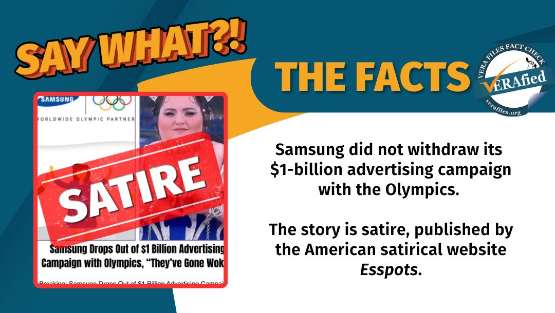 FACT CHECK: Samsung did NOT pull out $1B Olympics ad campaign; it’s SATIRE