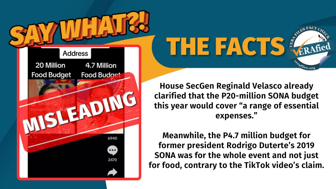 FACT CHECK: Video on SONA food budgets under Marcos, Duterte MISLEADS