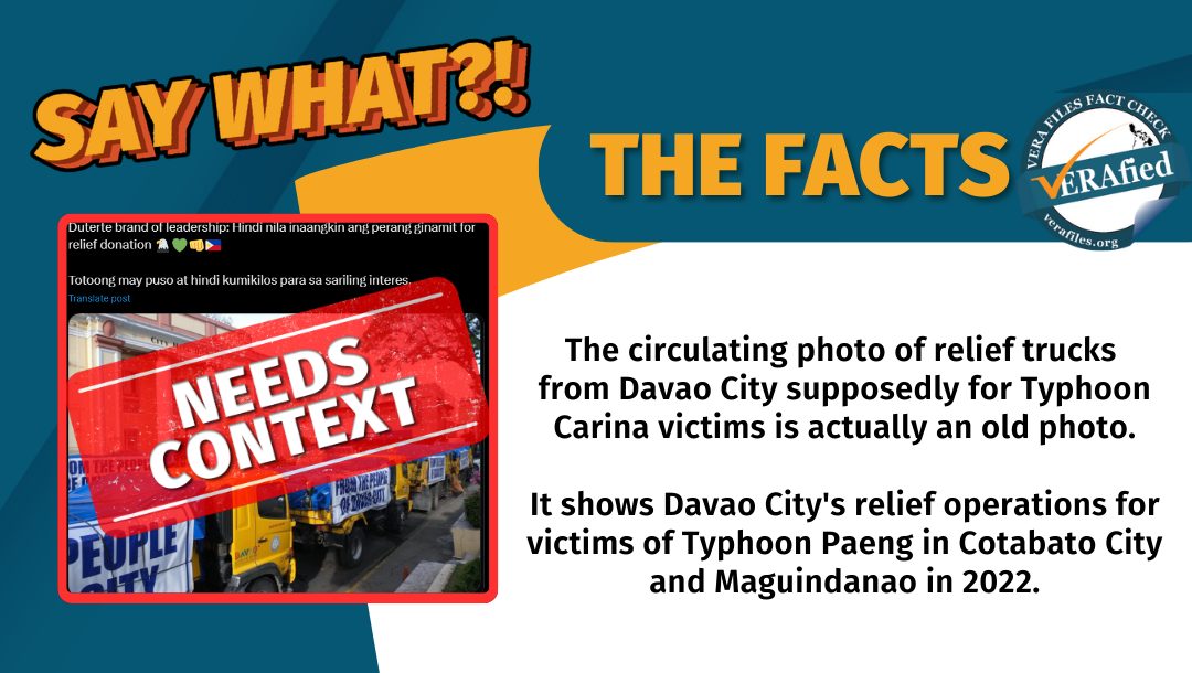 FACT CHECK: Davao City relief drive photo NOT new