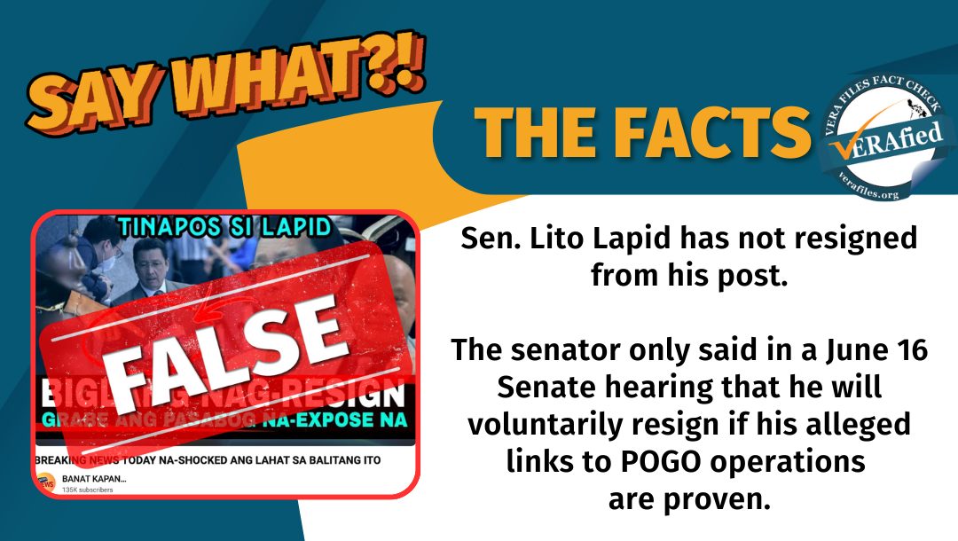 FACT CHECK: Lapid did NOT resign as senator