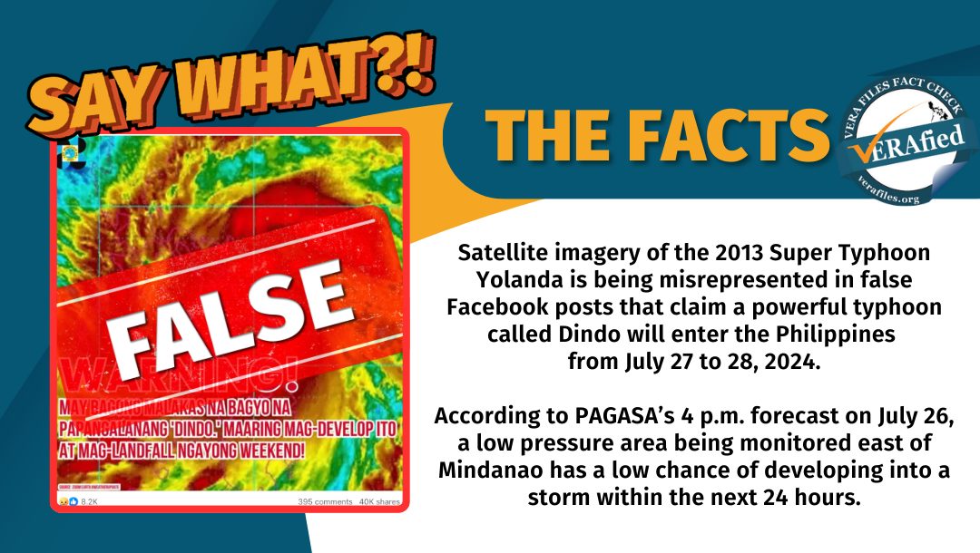 FACT CHECK: NO forecast on ‘powerful typhoon’ Dindo coming to PH this weekend