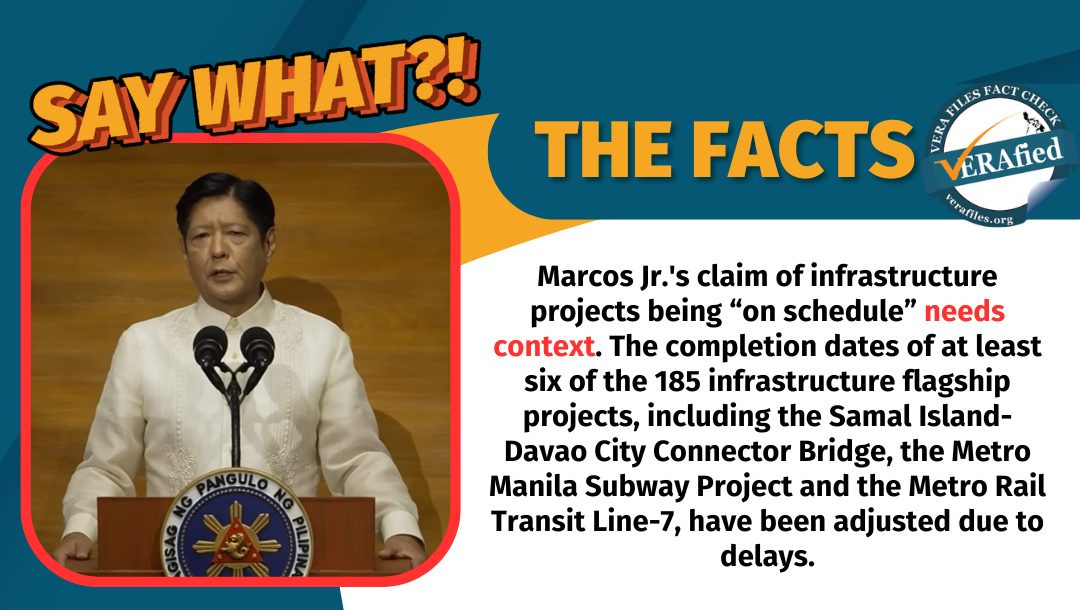 FACT CHECK: Marcos’ claim on infrastructure program being ‘on schedule’ needs context