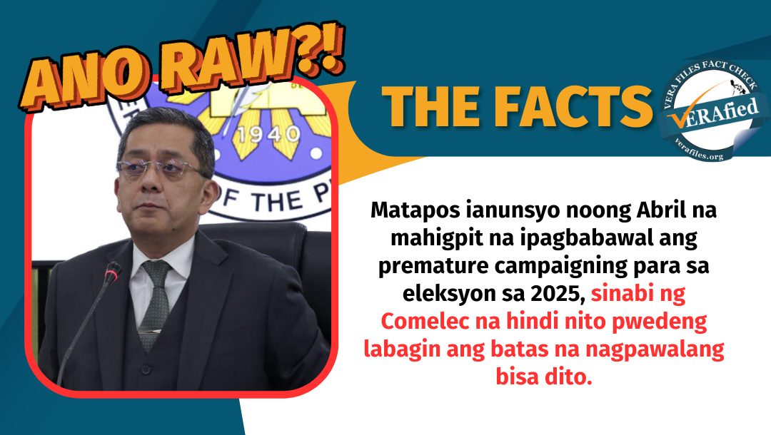 FACT CHECK: Comelec umatras sa pagbabawal ng premature campaigning sa 2025 eleksyon