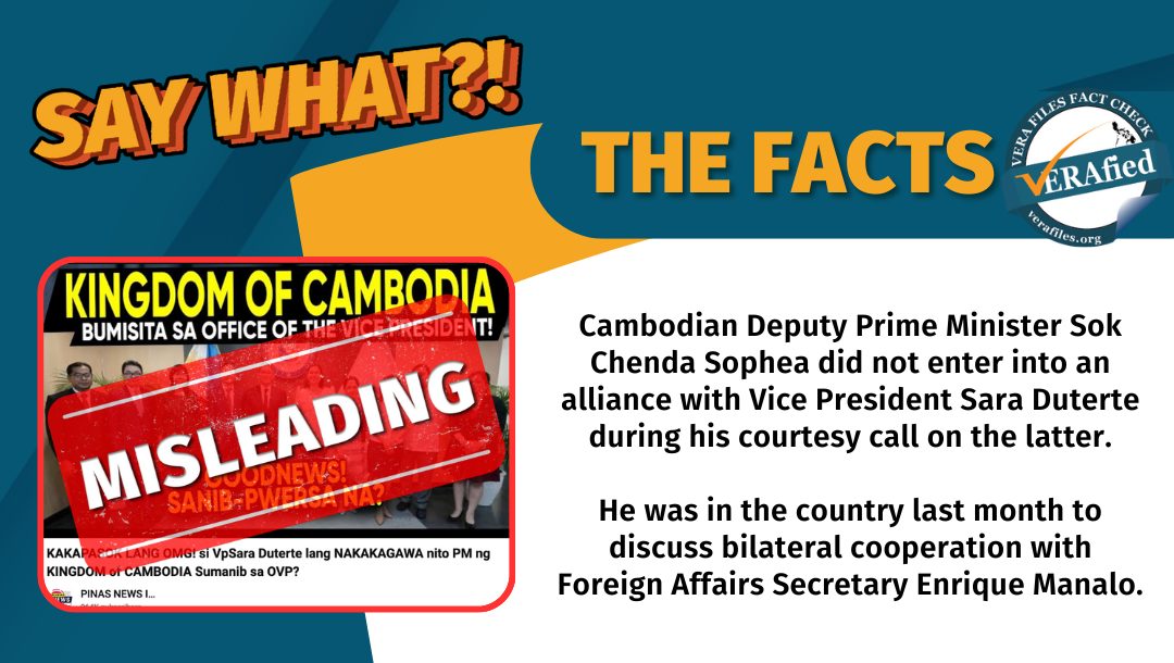 FACT CHECK: Claim that Cambodia deputy PM forged alliance with Sara Duterte MISLEADS