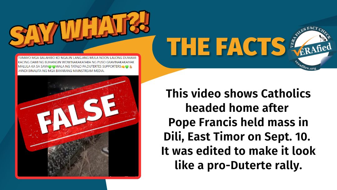 FACT CHECK: Video shows Catholic faithful in East Timor, NOT pro-Duterte rally