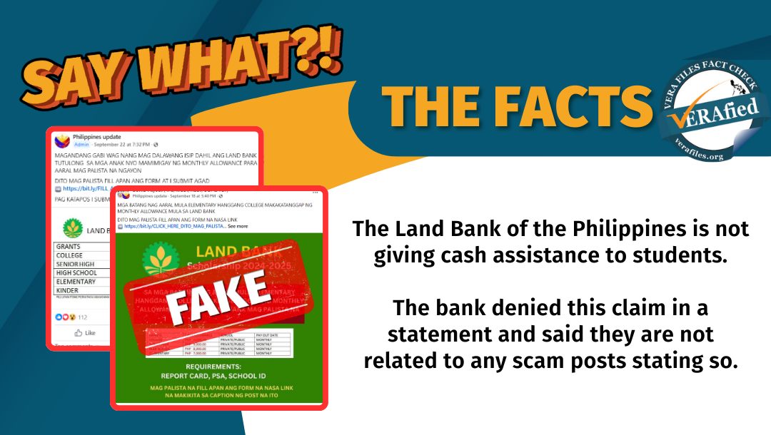 FACT CHECK: HINDI totoo ang mga post tungkol sa ‘cash assistance’ ng Land Bank