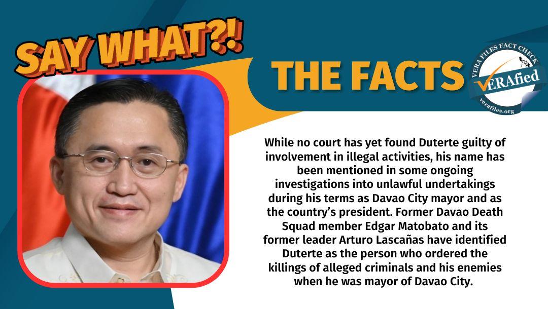 FACT CHECK: Bong Go claim on Duterte ‘not allowing’ illegal activities needs context