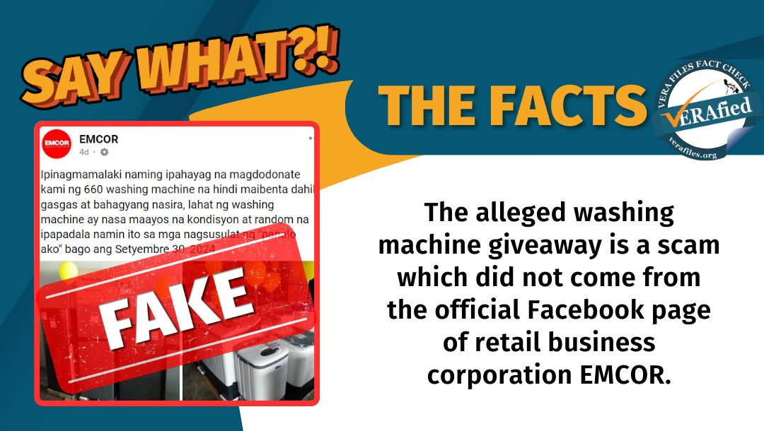 FACT CHECK: Impostor FB pages post FAKE washing machine giveaway