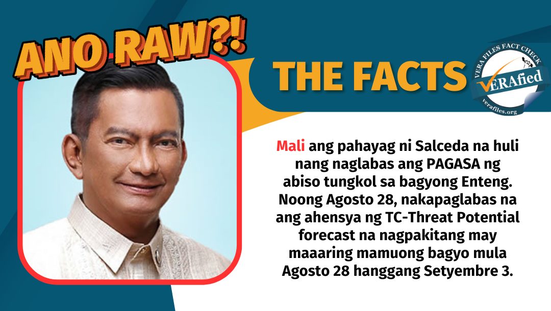 FACT CHECK: Pahayag ni Salceda na ‘natutulog sa trabaho’ ang PAGASA hindi totoo