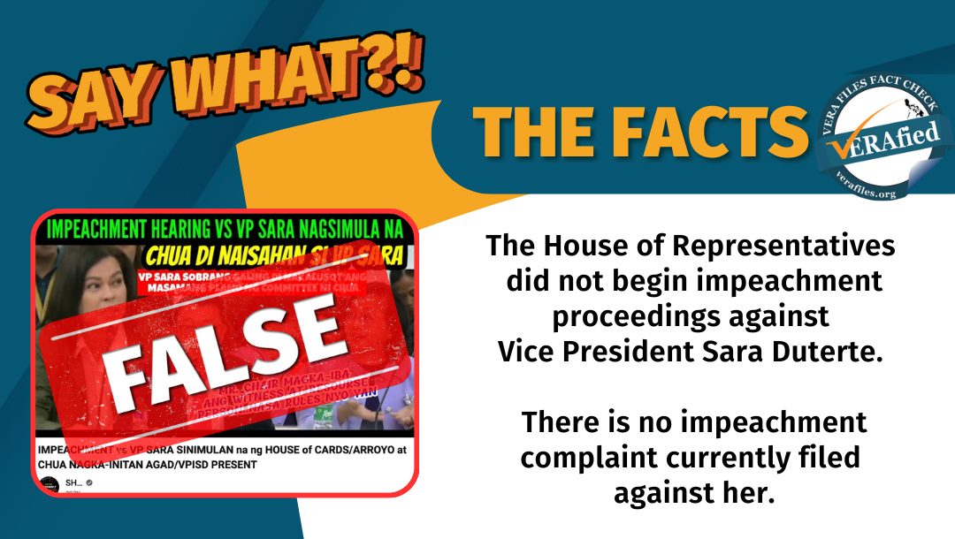 FACT CHECK: NO impeachment against Sara Duterte at the House