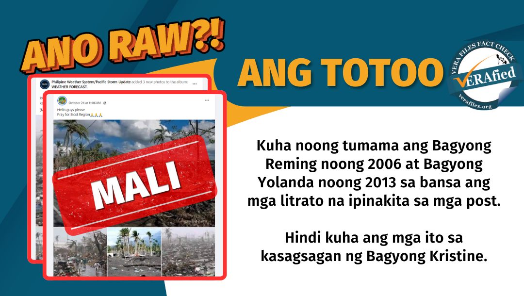 Unding Ph Old typhoon photos MISUSED to show Kristine onslaught