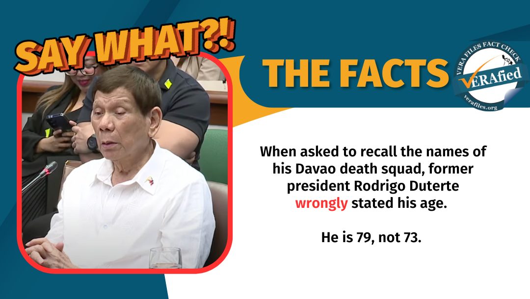 FACT CHECK: Duterte is 79, not 73